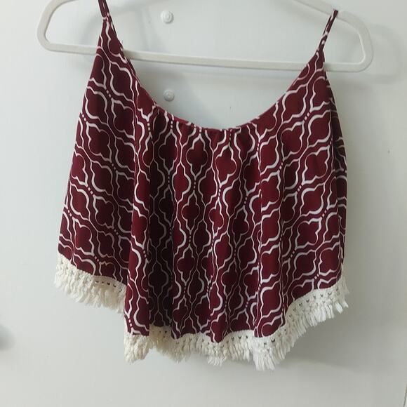 How.very.loved Indie Boho Fringe Tank Top Size S - Picture 1 of 5